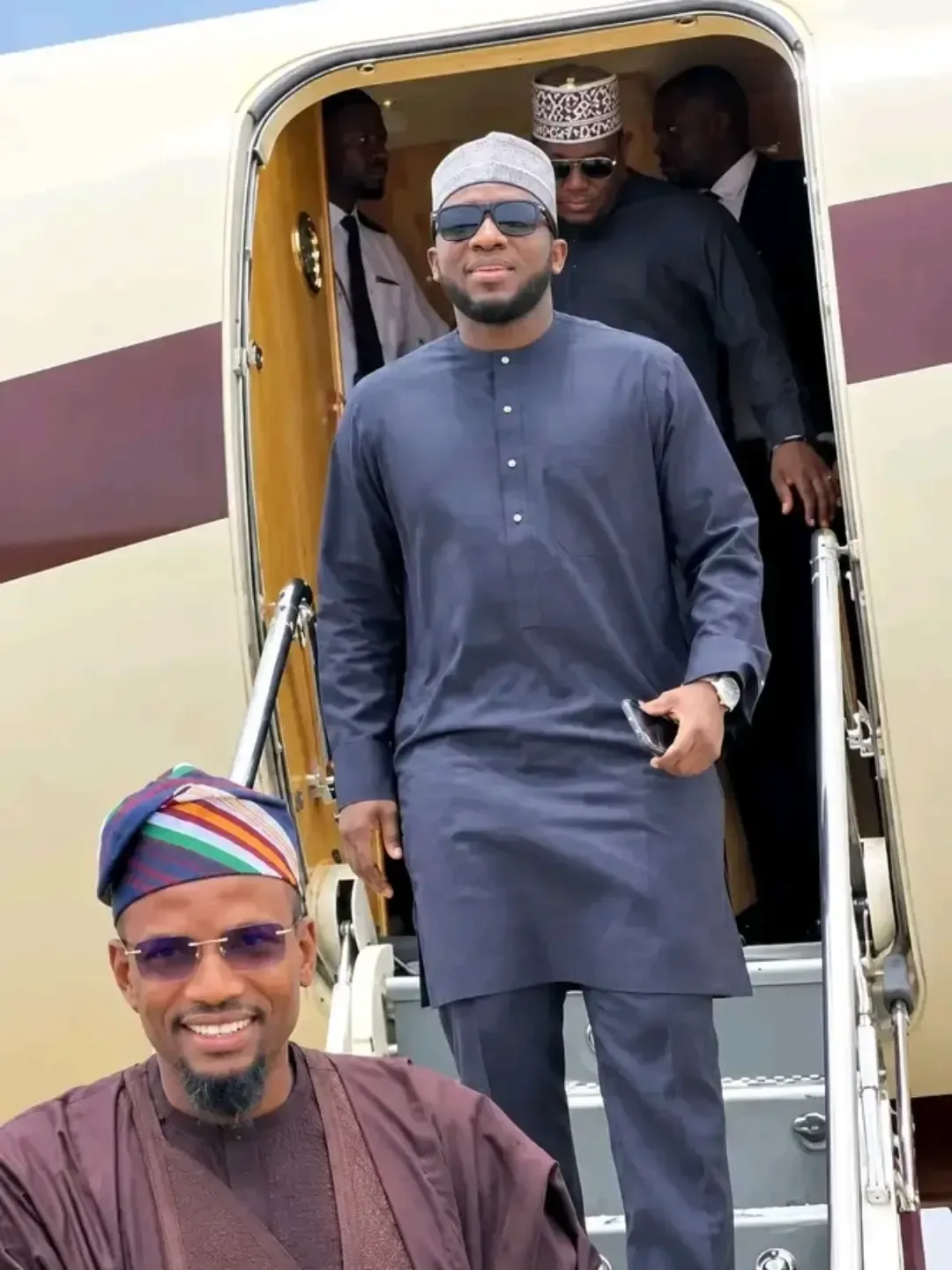 Ahmad Yari arriving for a political engagement