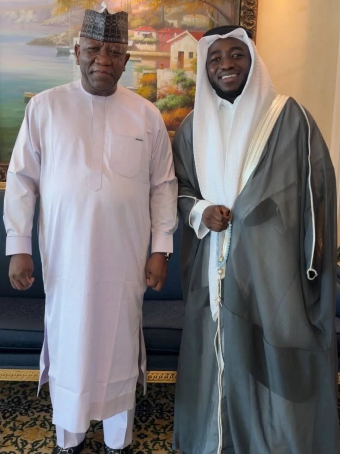 Ahmad Yari with his father, Senator Abdul'aziz Yari