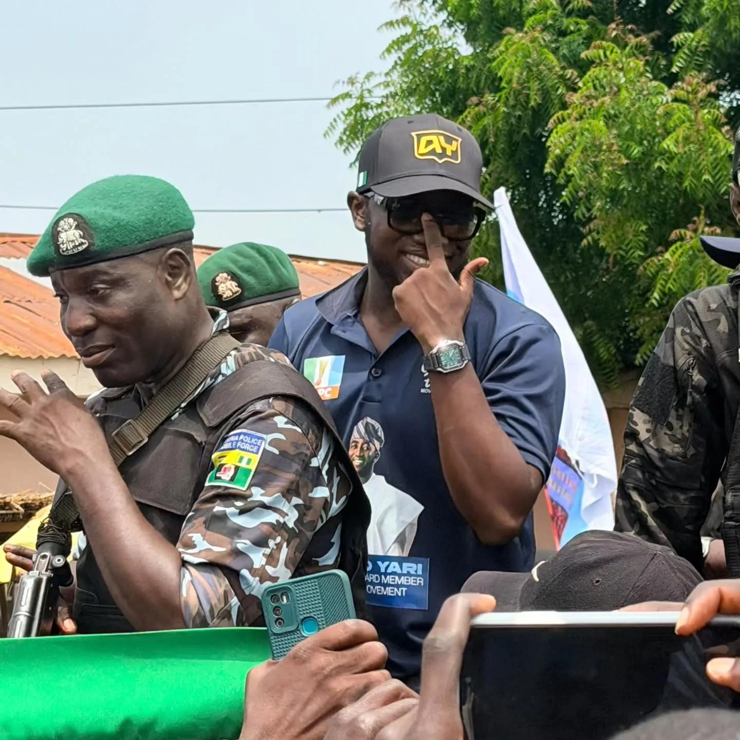 Ahmad Yari at the solidarity walk in Gusau