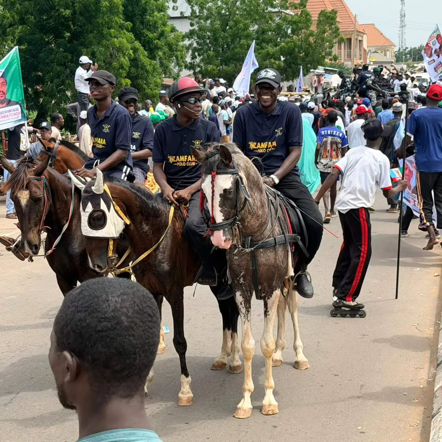 Ahmad Yari at the solidarity walk in Gusau