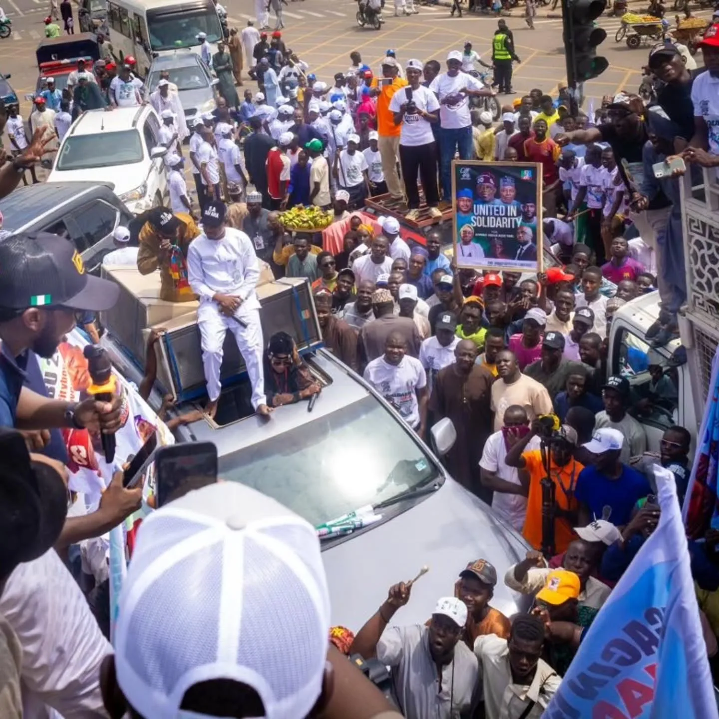 Ahmad Yari at the solidarity walk in Gusau