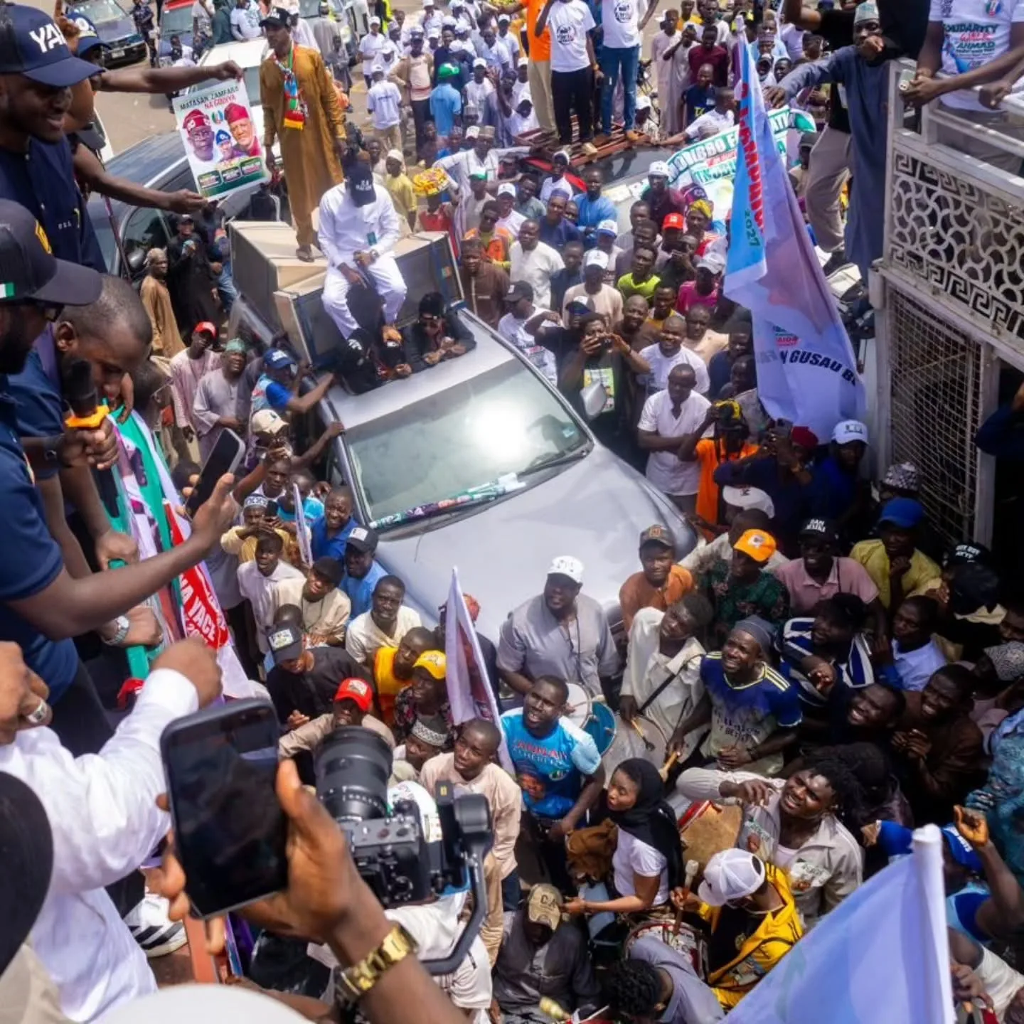 Ahmad Yari at the solidarity walk in Gusau
