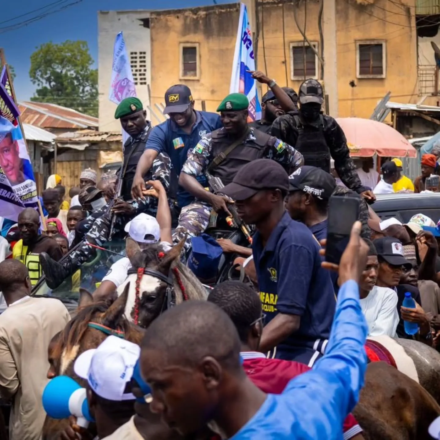 Ahmad Yari at the solidarity walk in Gusau