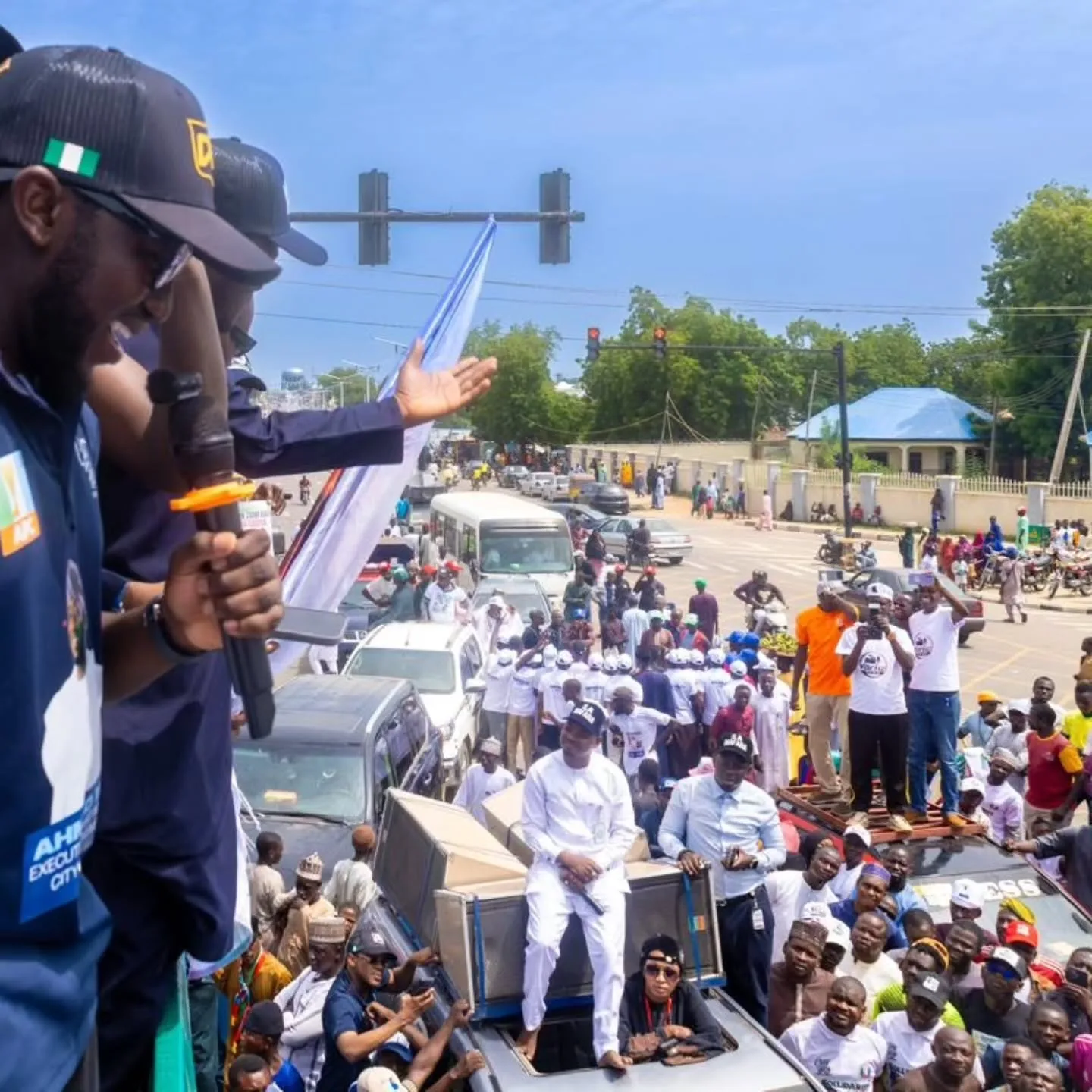Ahmad Yari at the solidarity walk in Gusau