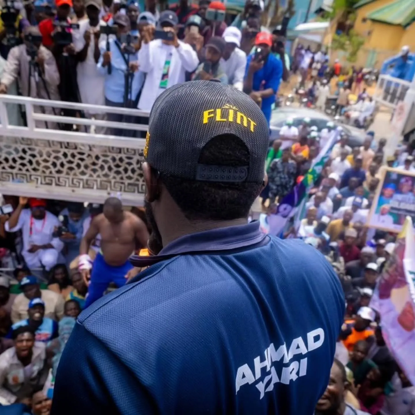 Ahmad Yari at the solidarity walk in Gusau
