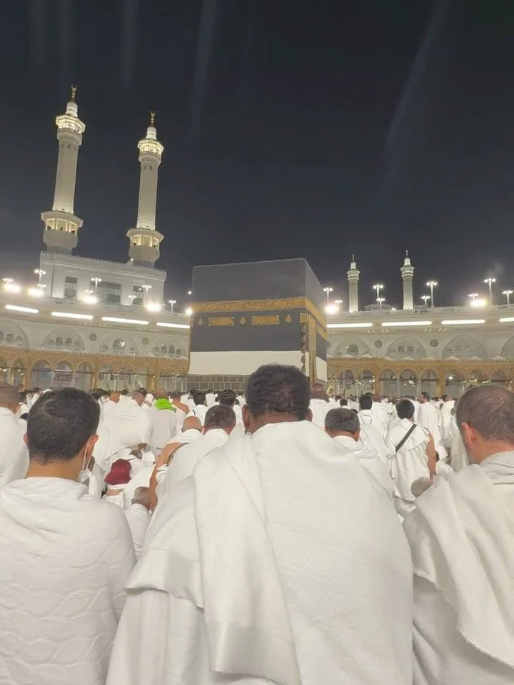 Pilgrims at the Kaaba during Hajj