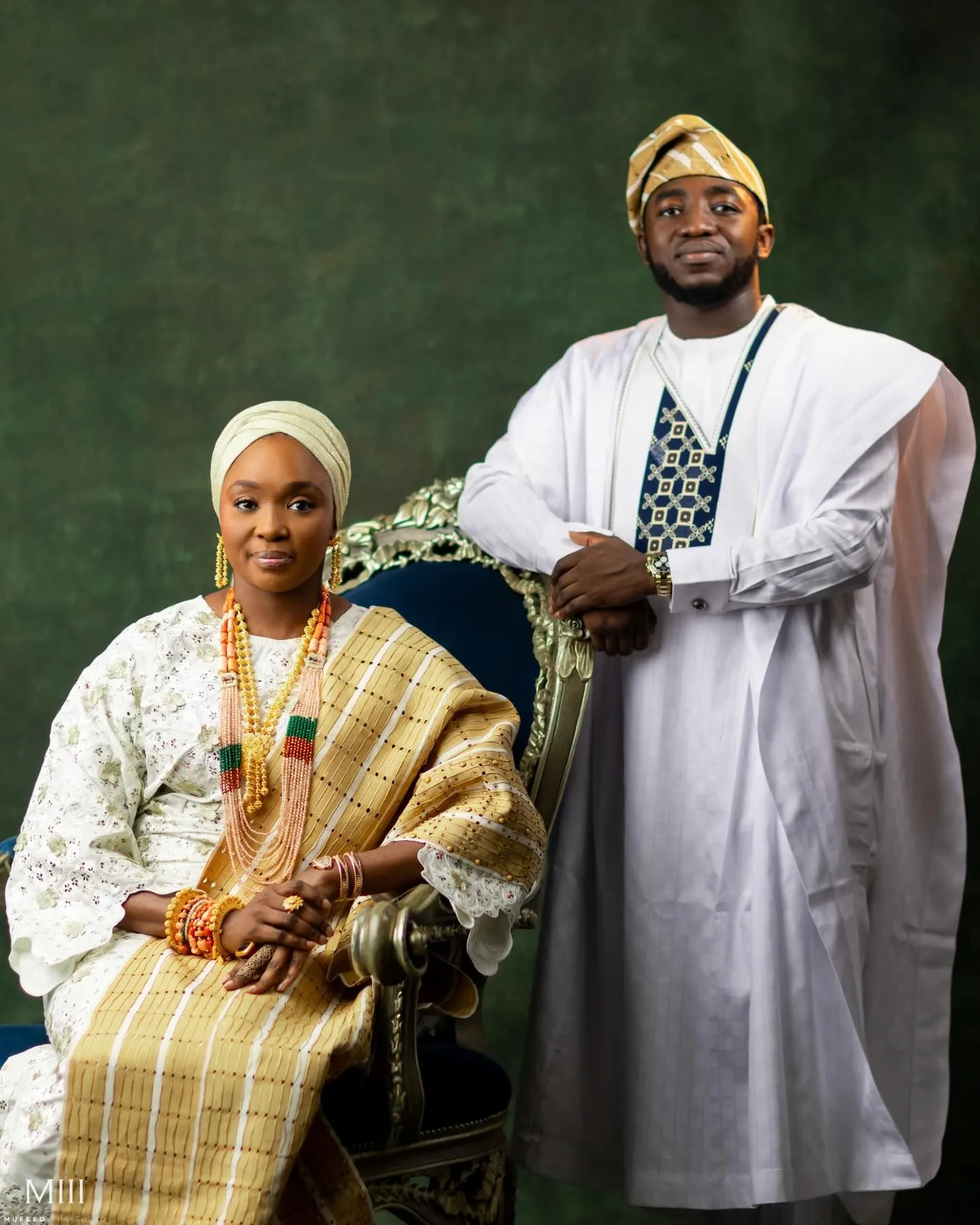Ahmad Yari with his mother, the Yeye Obaloyin of Yorubaland, for the Oyo conferment