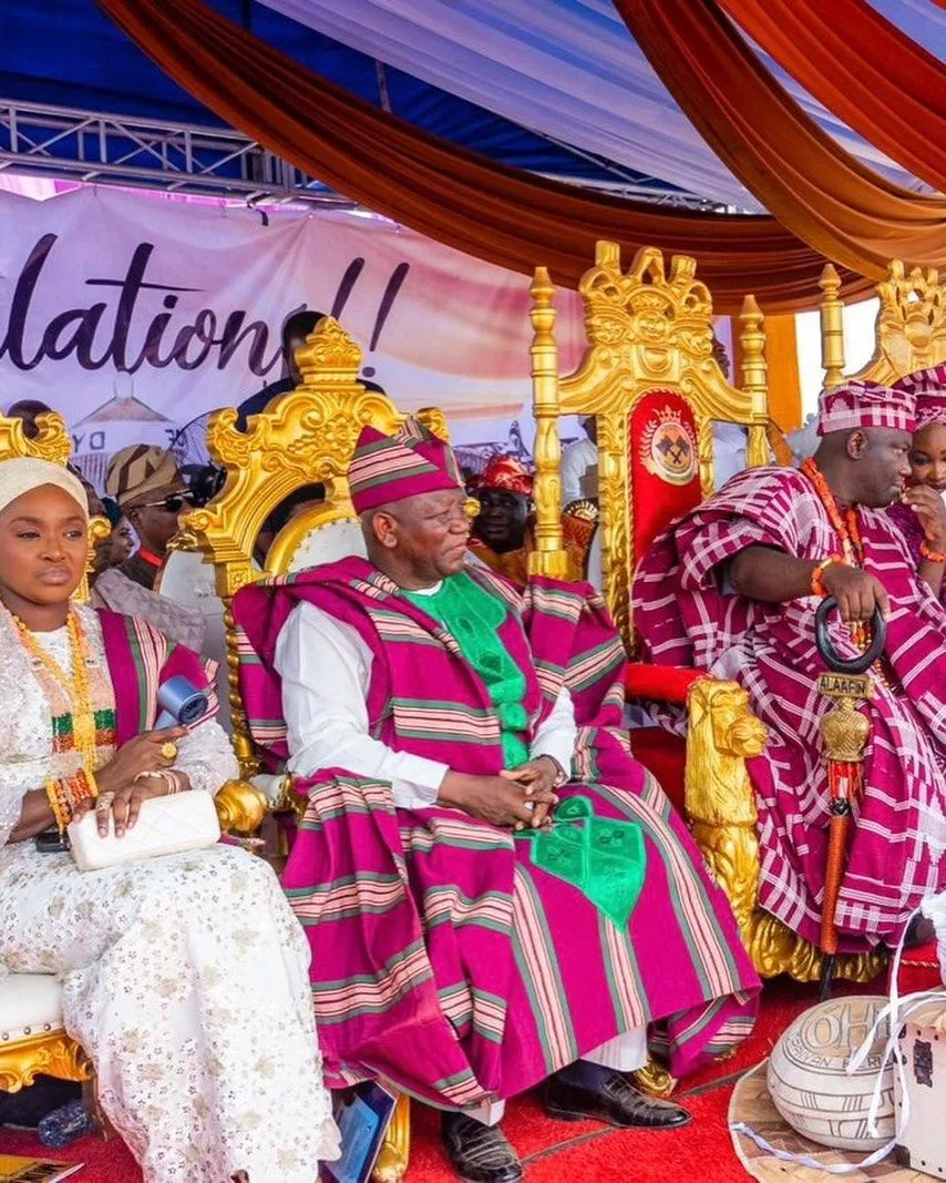 The Obaloyin and Yeye Obaloyin seated during the conferment ceremony