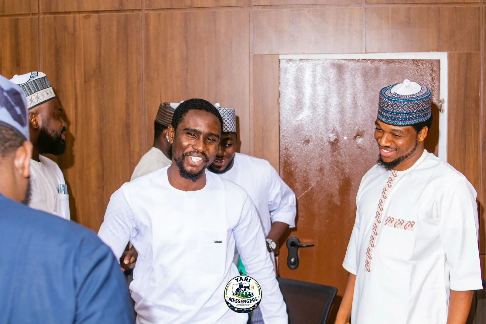 Members of the Yari Messengers National Executive with Ahmad Yari at his Abuja office