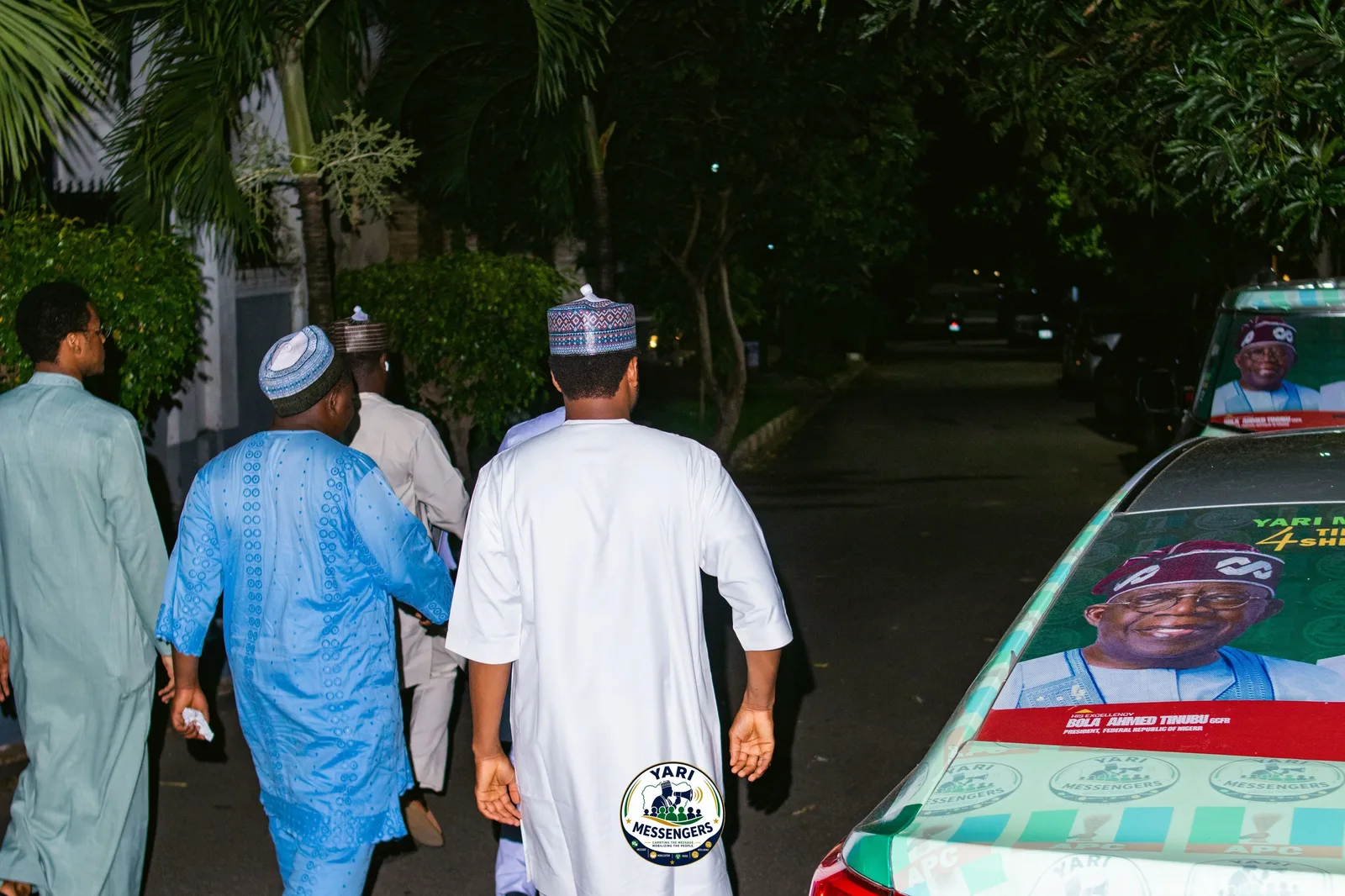 Members of the Yari Messengers National Executive with Ahmad Yari at his Abuja office