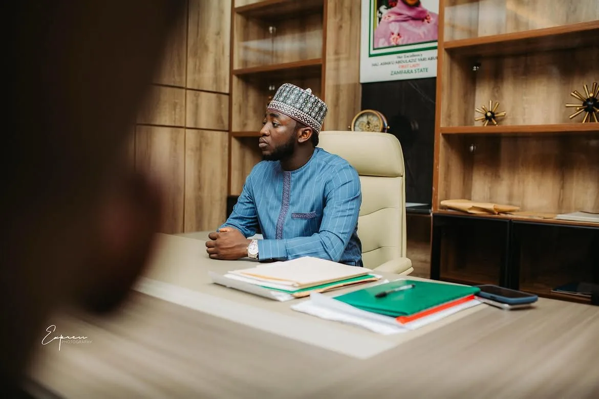 Yari Sport Initiative team visiting Ahmad Yari at his Abuja office