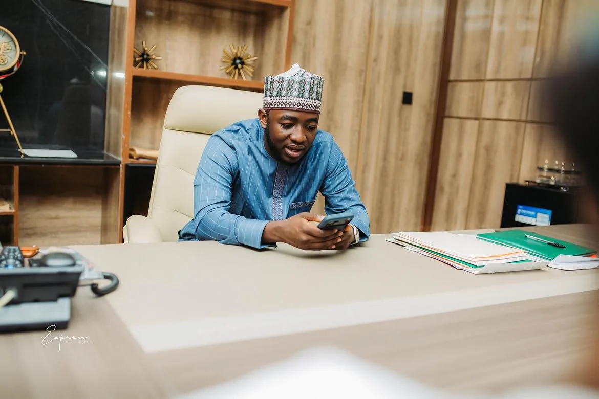 Yari Sport Initiative team visiting Ahmad Yari at his Abuja office